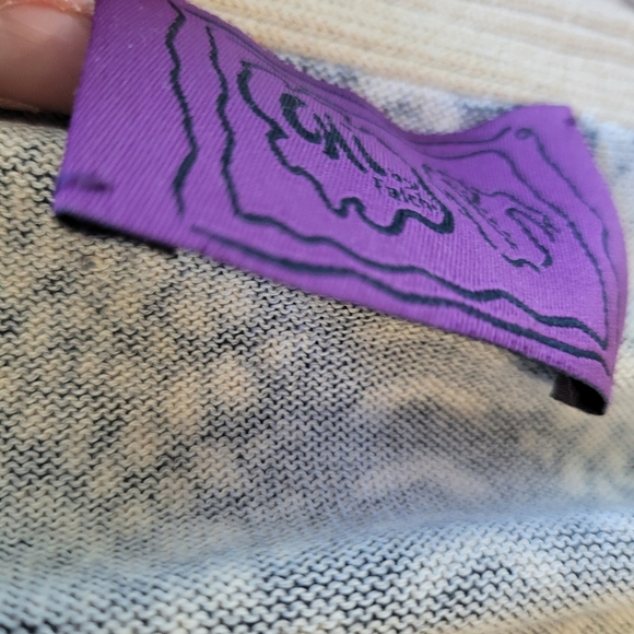 Chi by Falchi Silk Cashmere Blend Printed Sweater Top XL? see measurements - Picture 6 of 10